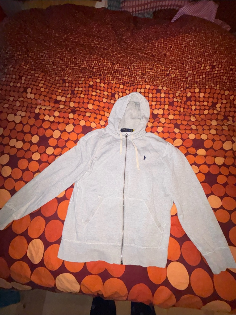 Polo by Ralph Lauren Light Heather Gray Zip-Up Hoodie
